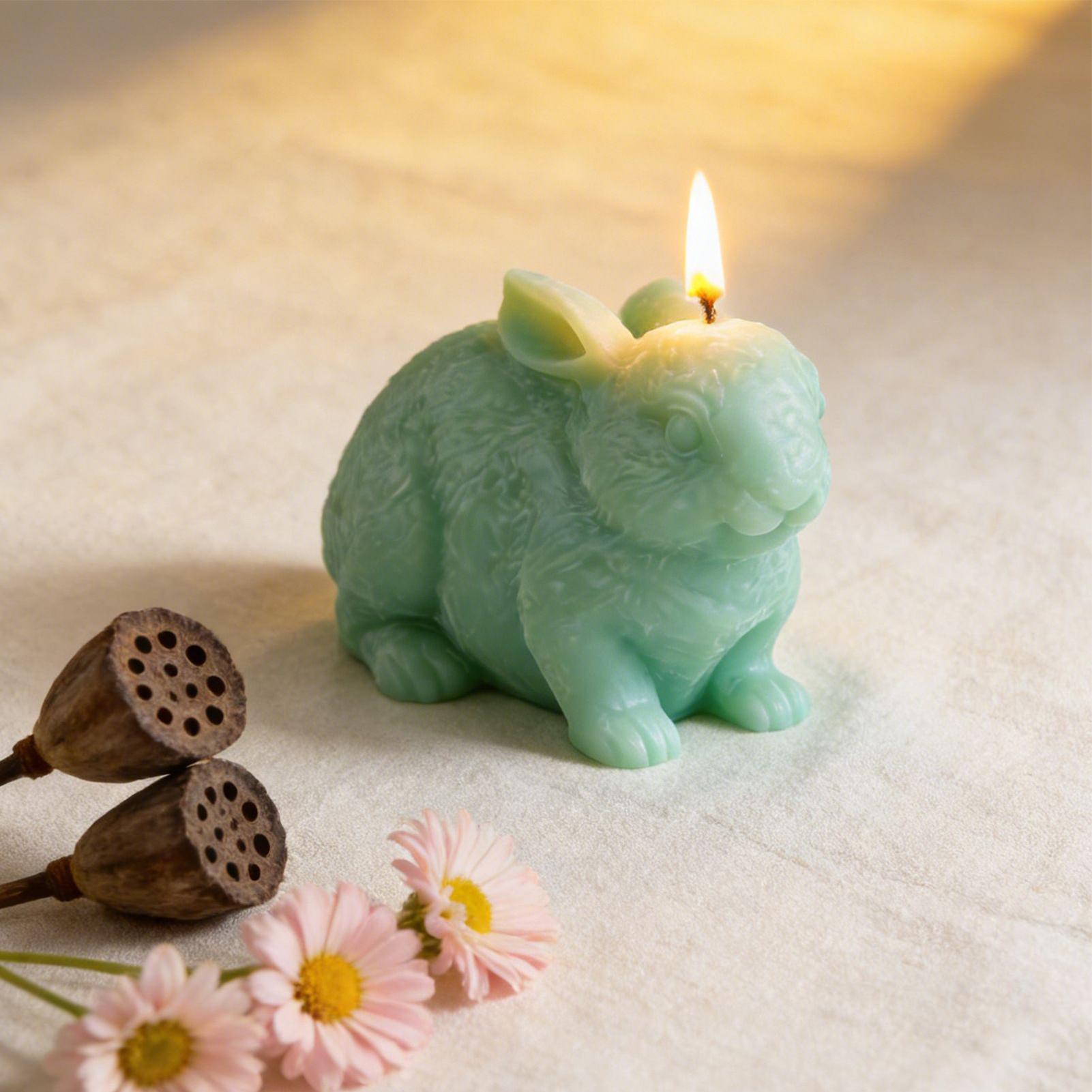 Soap Making Friends - バニーシリコンモールド 3D クラフトモールド イースターキャンドル作り用 石鹸型 家族や友達向け