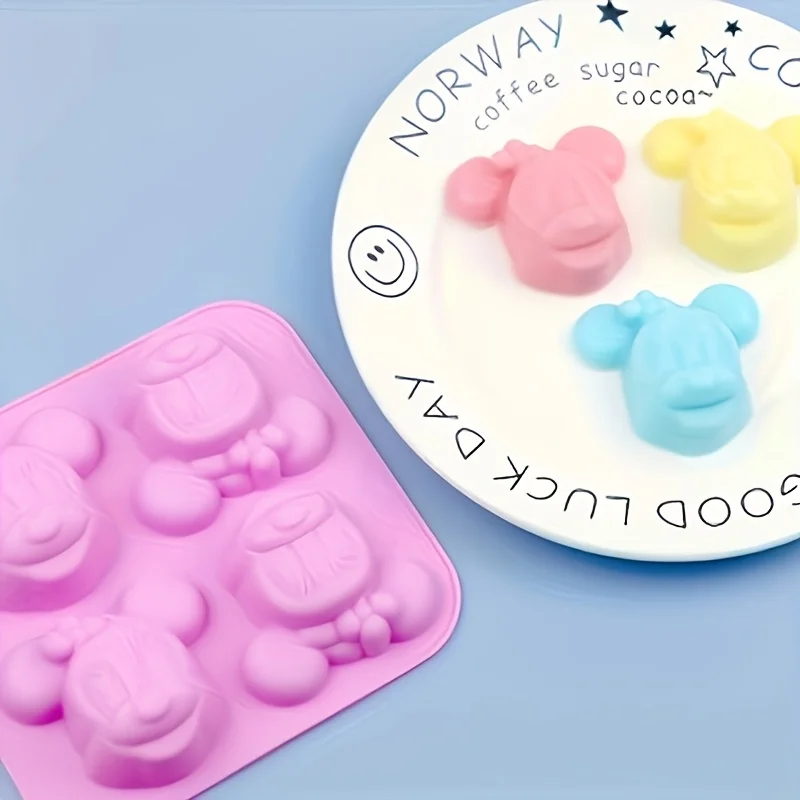 Soap Making Molds - 1個入りミニーカートゥーン型、手工芸品、チョコレート、石鹸作り、シリコン型、DIY装飾樹脂アクセサリーに最適です。