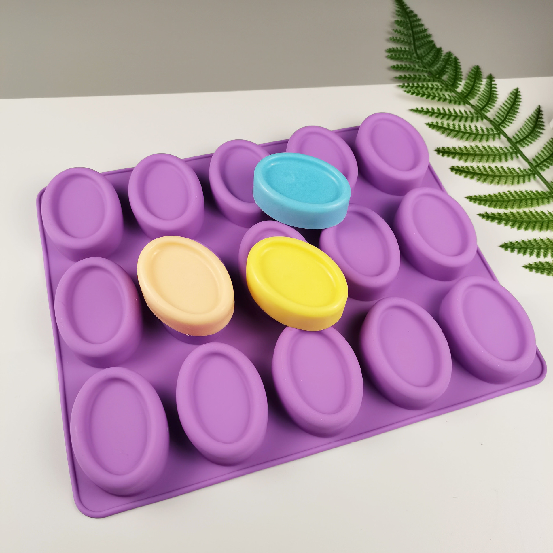 Soap Mold Silicone Loaf - シリコーン楕円形石鹸金型 15 カップ手作りキャンドル金型キャンディープディングチョコレートケーキベーキングモールド