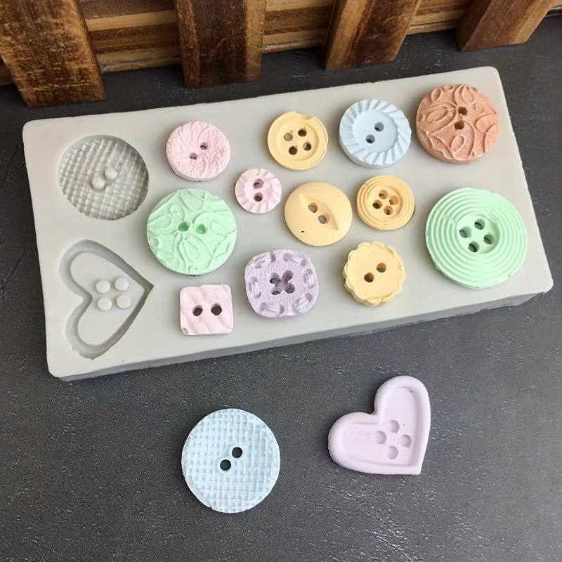Soap Making Molds - ボタン型シリコンモールド シリコンモールド 石鹸やキャンドルの装飾ツール用