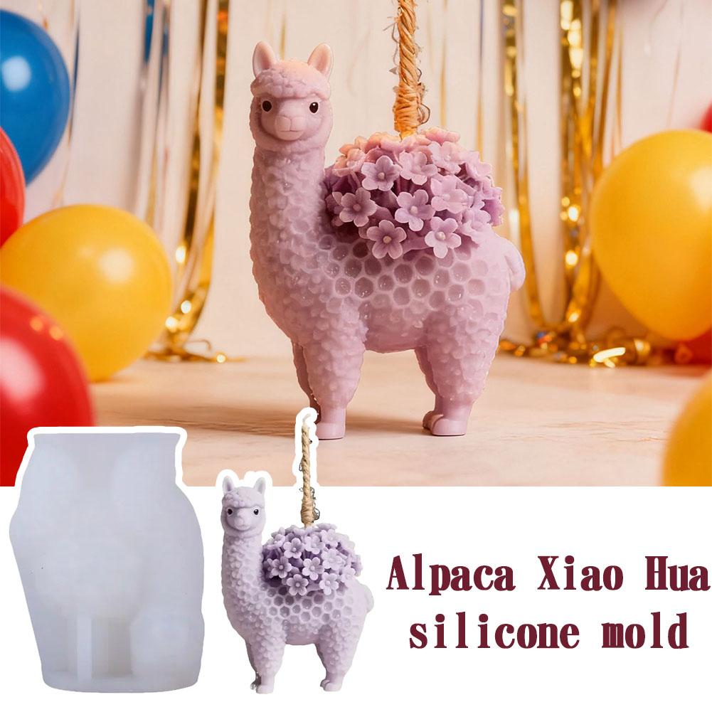 Soap Making Home - アルパカシリコンモールド キャンドル作り用 3Dアルパカフレキシブルシリコンモールド DIYキャンドル、石鹸、レジン工芸品 ホームデコレーション ギフト製作