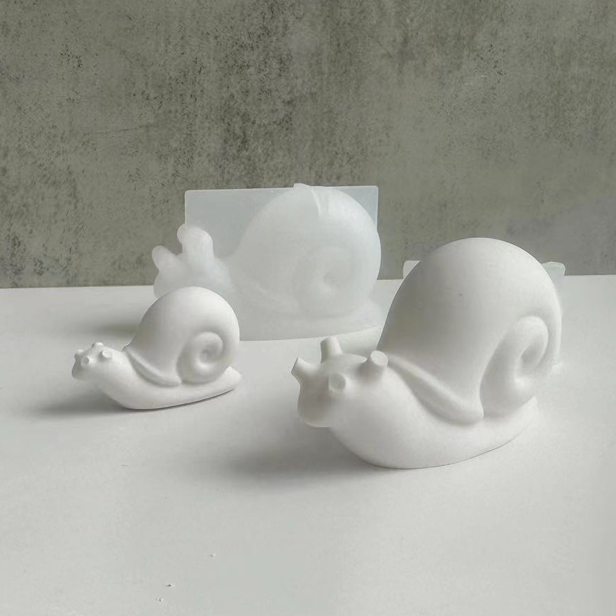 Soap Making Home - カタツムリ動物シリコーン型 DIY アロマキャンドル石鹸石膏キャスト樹脂型家の装飾アーティファクトキャンドル作成用品