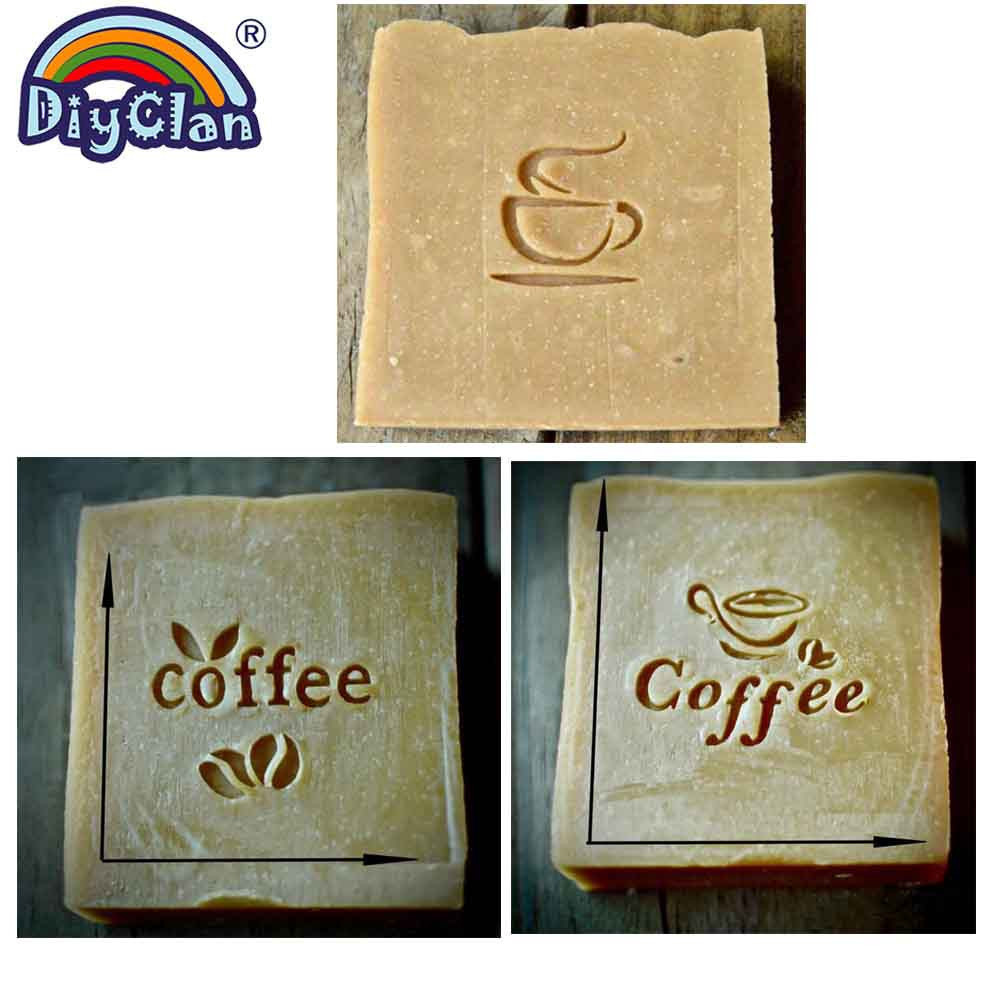 Soap Stamp Custom - 石鹸用スタンプ,コーヒービーモデル,手作り,透明,天然アクリル製,自己組織化