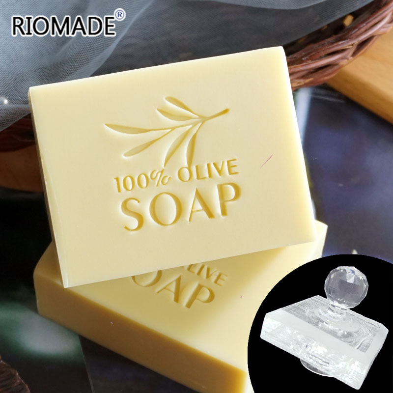 Soap Making Websites - ピュアオリーブアクリル石鹸スタンプ 100% オリーブ絶妙な透明スタンプ手作りシール石鹸章用