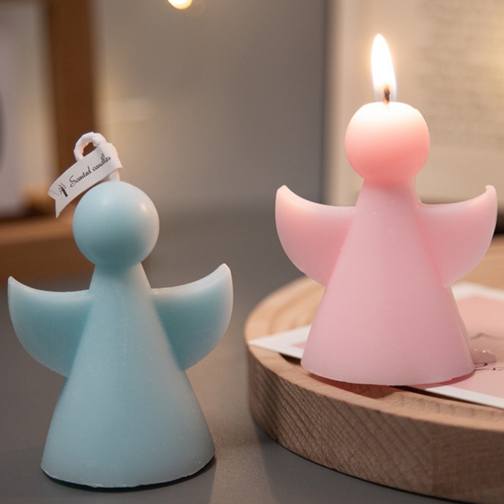 Soap Making Home - 丸い頭の翼を持つアクリルキャンドルモールド,幾何学的な人形,プラスチック金型,家の装飾,ギフト,マルチサイズ