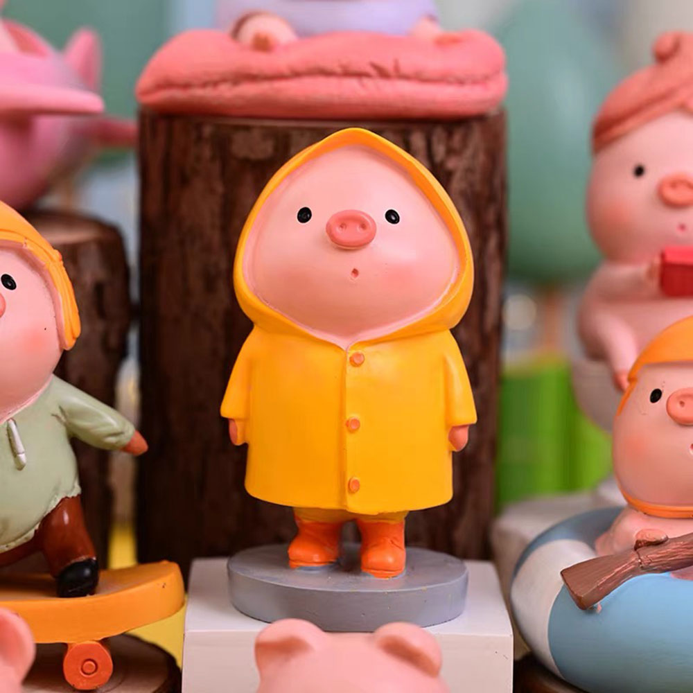 Soap Making Friends - ラッキーピッグシリコンモールド石膏セメントキャンドルDIY樹脂石鹸モールドホームデスクトップデコレーション作成キット友人へのギフト