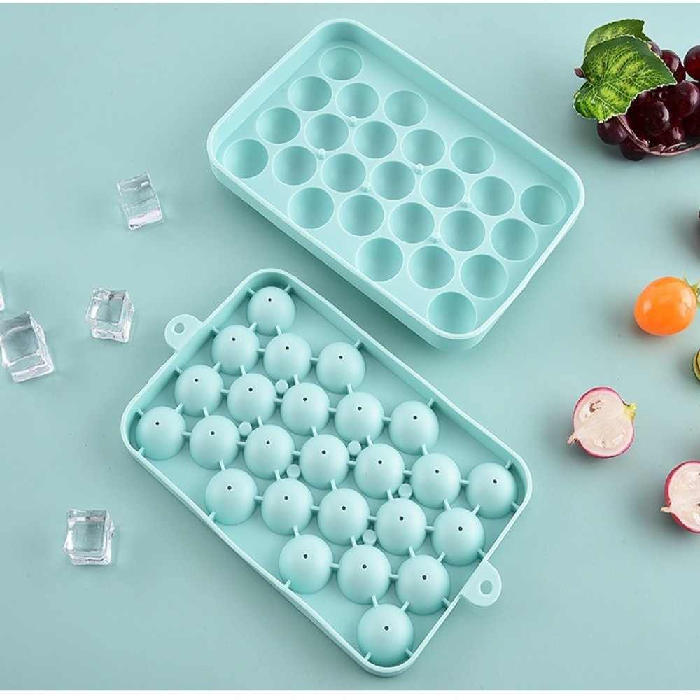 Soap Making Molds - クリエイティブシリコングレープボール型 25グリッド丸型手作り石鹸型 柔軟な再利用可能なアイスキューブ型 バーパーティー用