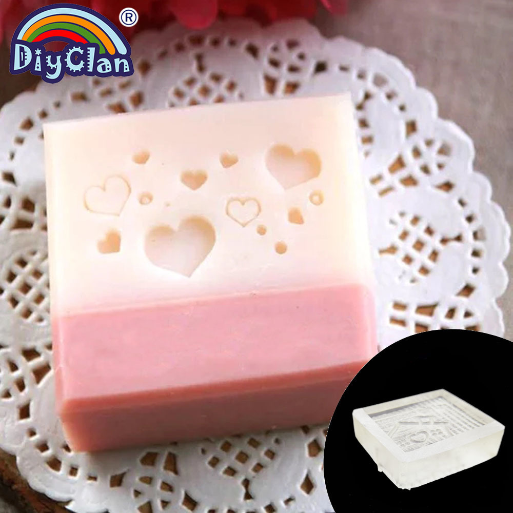ハート形手作り石鹸スタンプ透明 Diy 天然有機ガラス石鹸作 - Soap Making Websites のレビューと価格