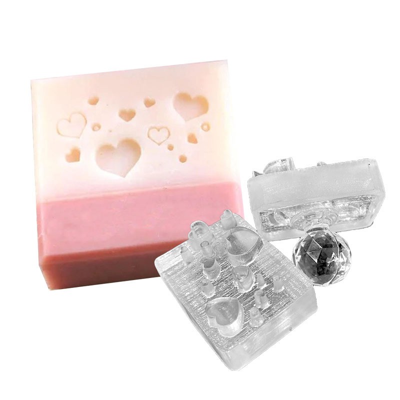 ハート形手作り石鹸スタンプ透明 Diy 天然有機ガラス石鹸作 - Soap Making Websites のレビューと価格