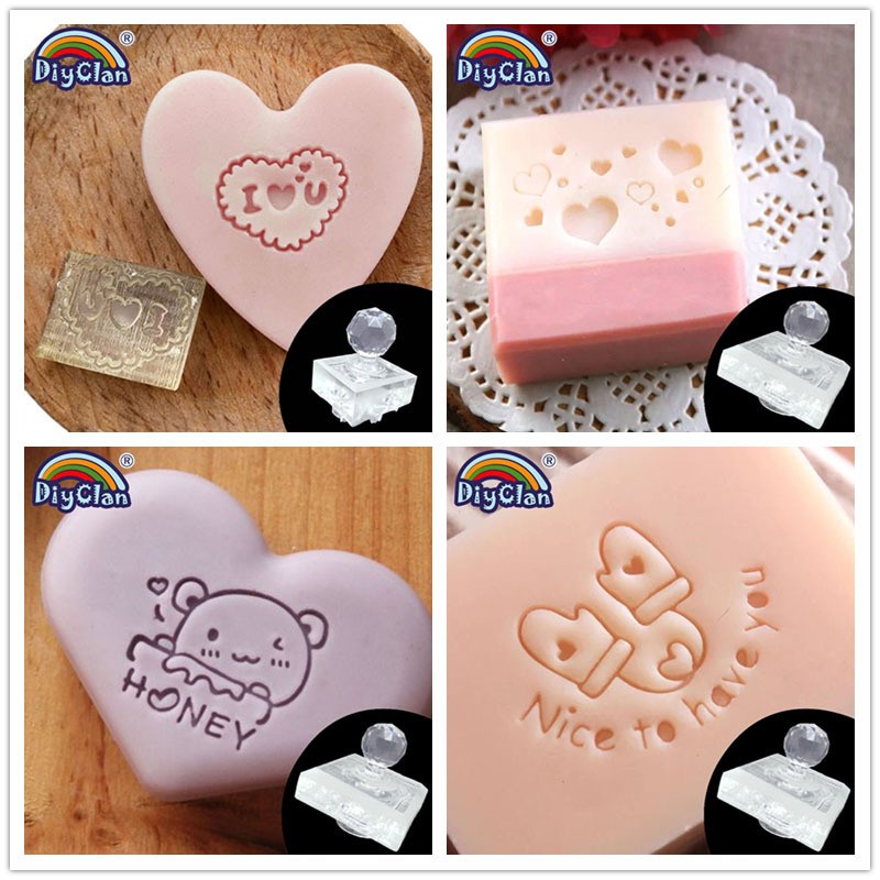 ハート形手作り石鹸スタンプ透明 Diy 天然有機ガラス石鹸作 - Soap Making Websites のレビューと価格