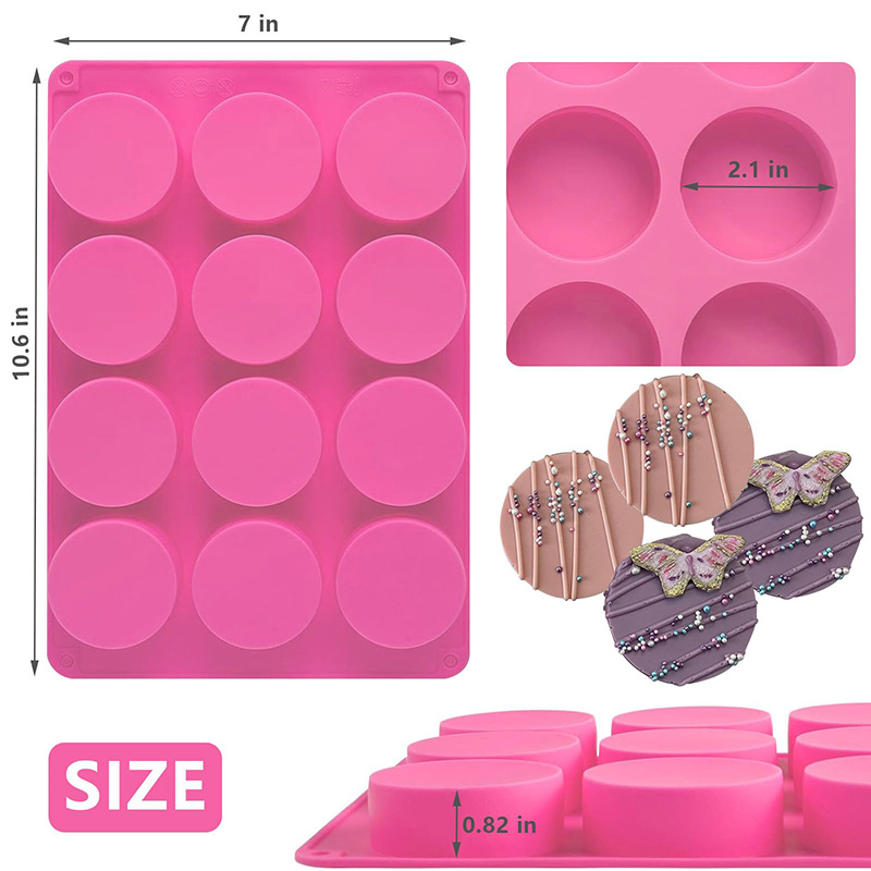 丸型シリコンモールド 12個取り シリンダー型 チョコレート - Soap Mold Silicone Loaf のレビューと価格