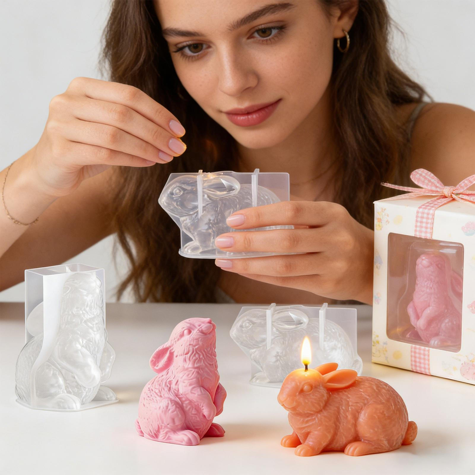 バニーシリコンモールド 3D クラフトモールド イースターキ - Soap Making Friends のレビューと価格