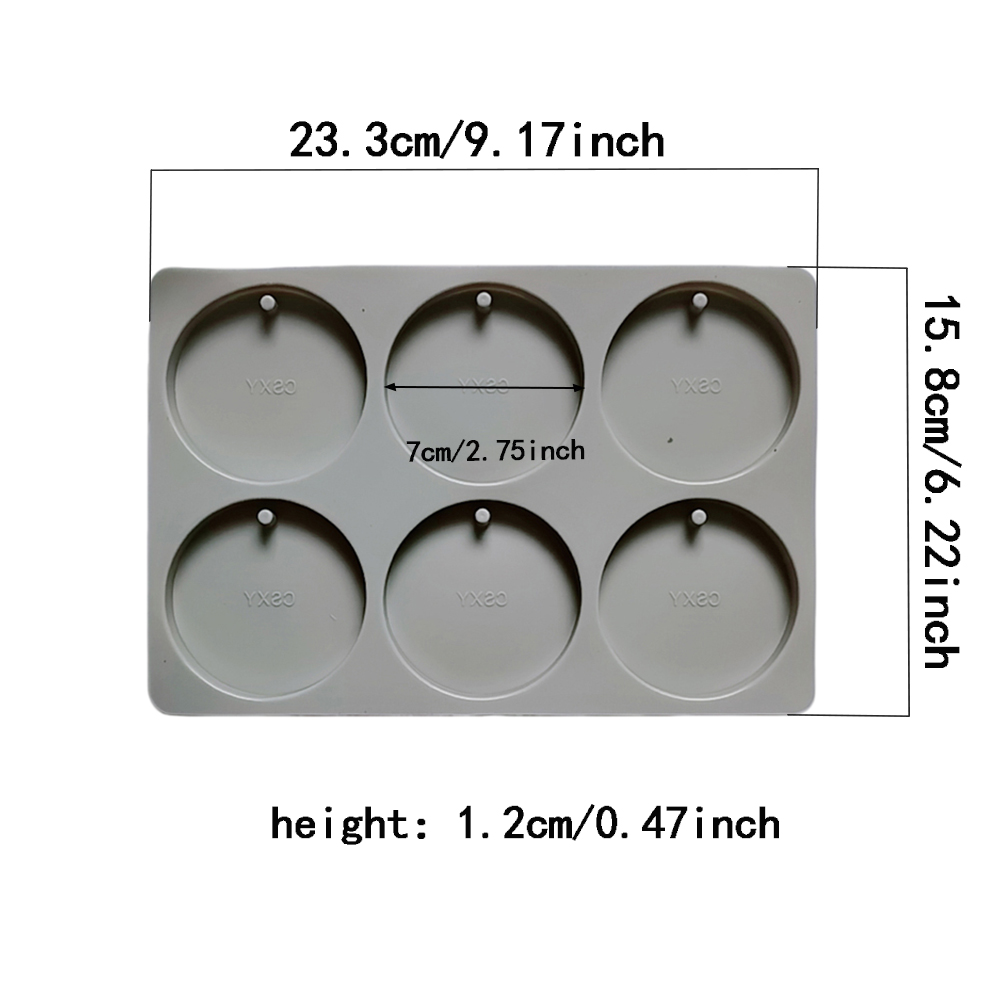 1個6穴円形モールドDIY手作りアロマキャンドル石膏エポキシ - Soap Making Molds のレビューと価格