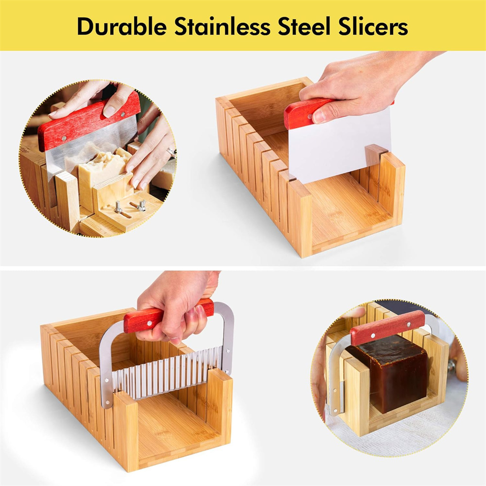 DIY 手作り石鹸作りキット 竹製カッティングボックスとシリ - Soap Mold Silicone Loaf のレビューと価格