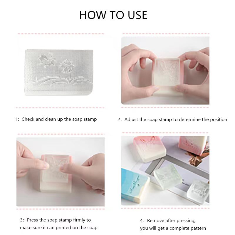 パーソナライズされたアクリルの花,石鹸作りのための丸い花のパ - Soap Stamp Custom のレビューと価格