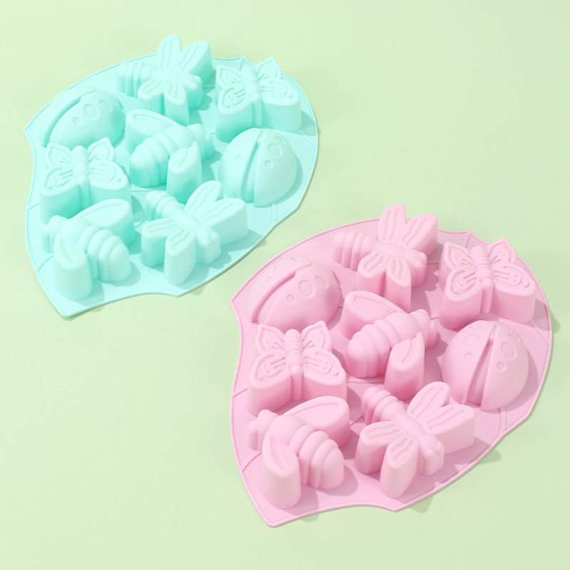 8穴昆虫蝶シリコンチョコレート型蜂ケーキビスケットゼリー焼き - Soap Making Websites のレビューと価格