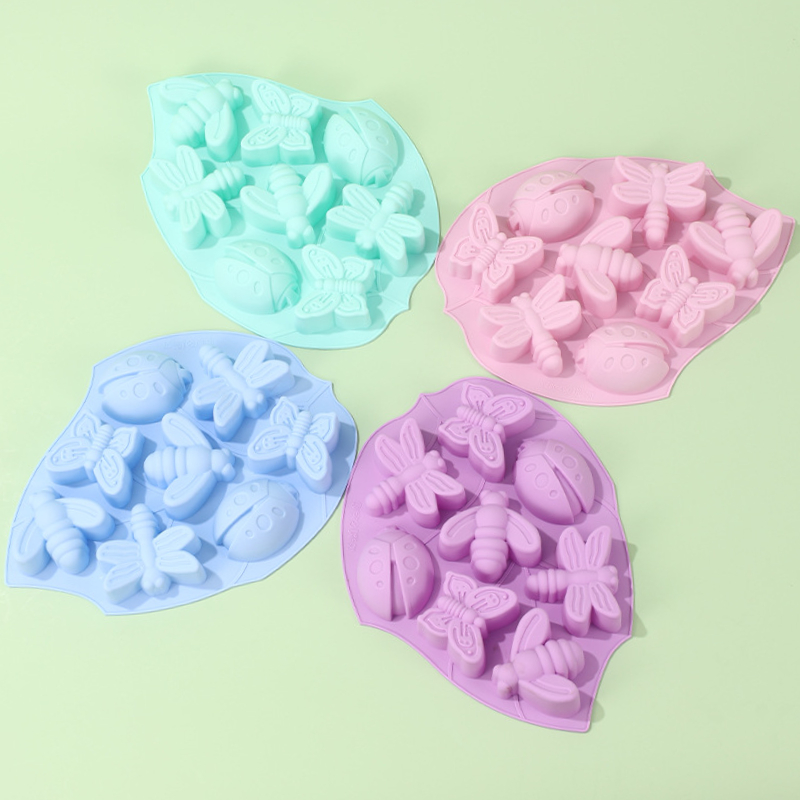 8穴昆虫蝶シリコンチョコレート型蜂ケーキビスケットゼリー焼き - Soap Making Websites のレビューと価格