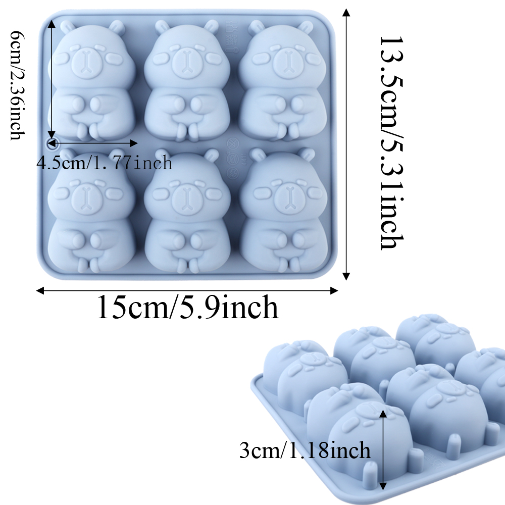 かわいいカピバラの形をしたシリコンケーキ型1個。チョコレート - Soap Making Ideas のレビューと価格
