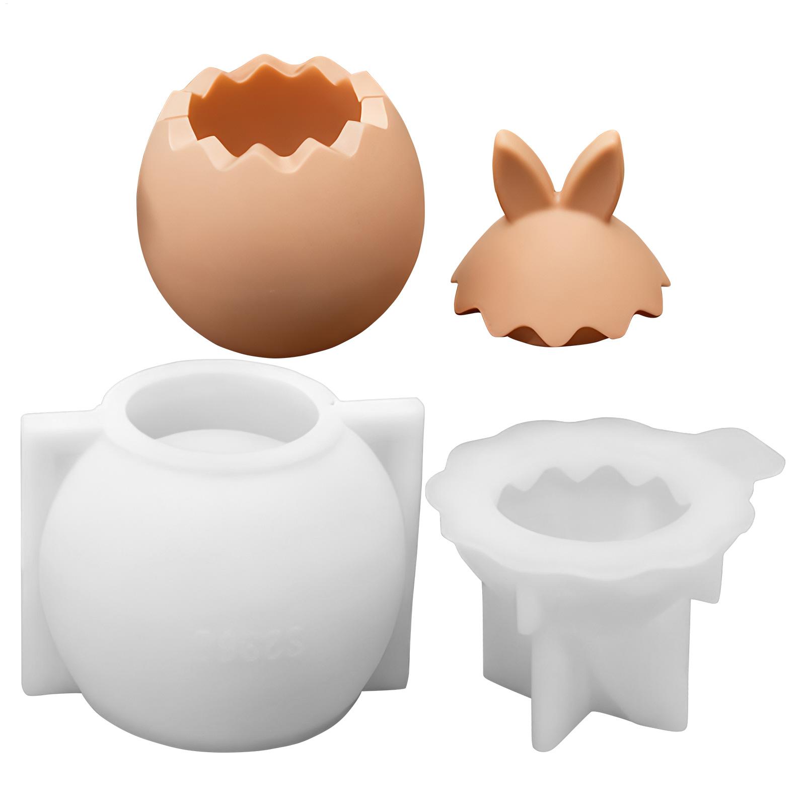 イースターエッグ型 3Dシリコン製 ウサギ耳型トレイ キャン - Soap Making Friends のレビューと価格