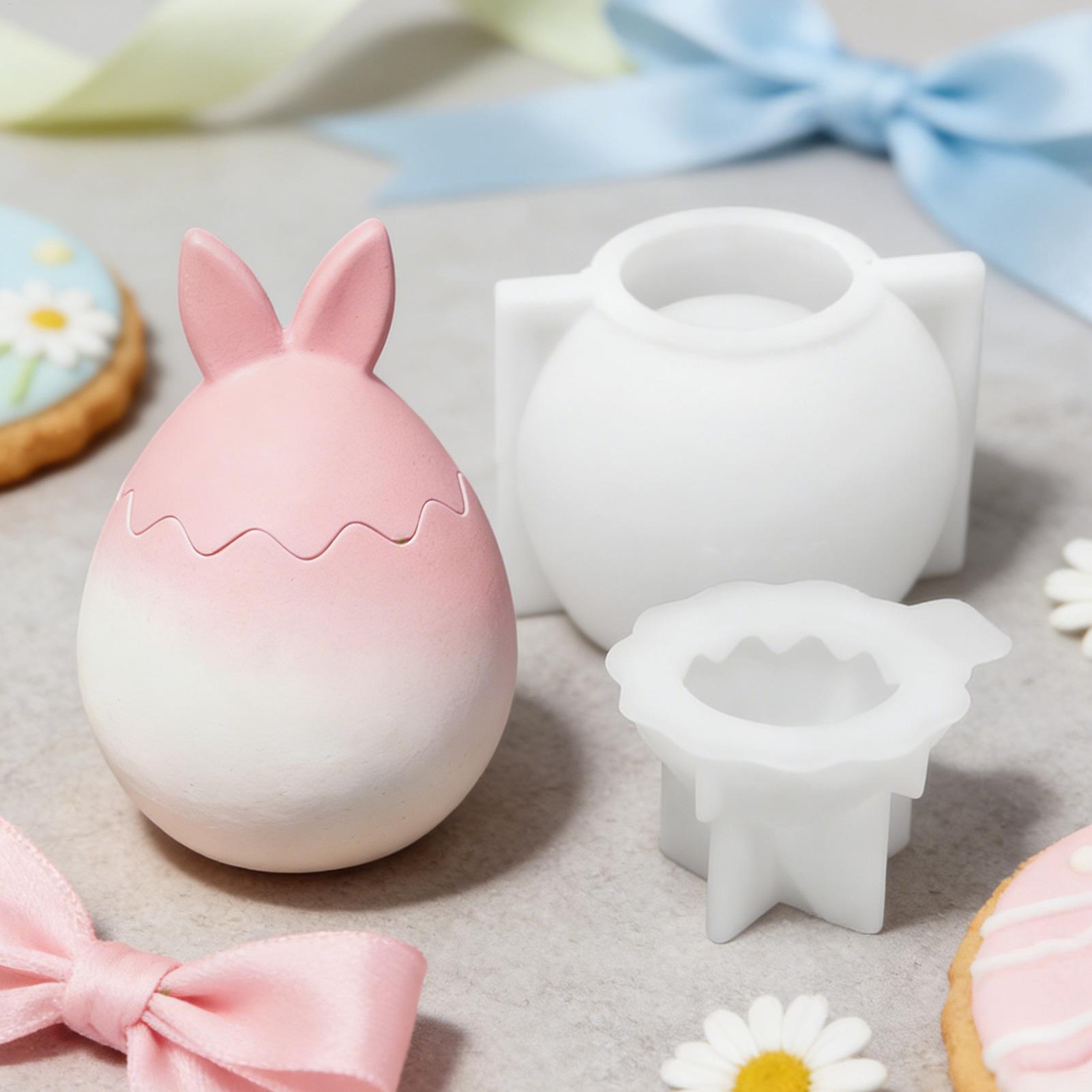 イースターエッグ型 3Dシリコン製 ウサギ耳型トレイ キャン - Soap Making Friends のレビューと価格