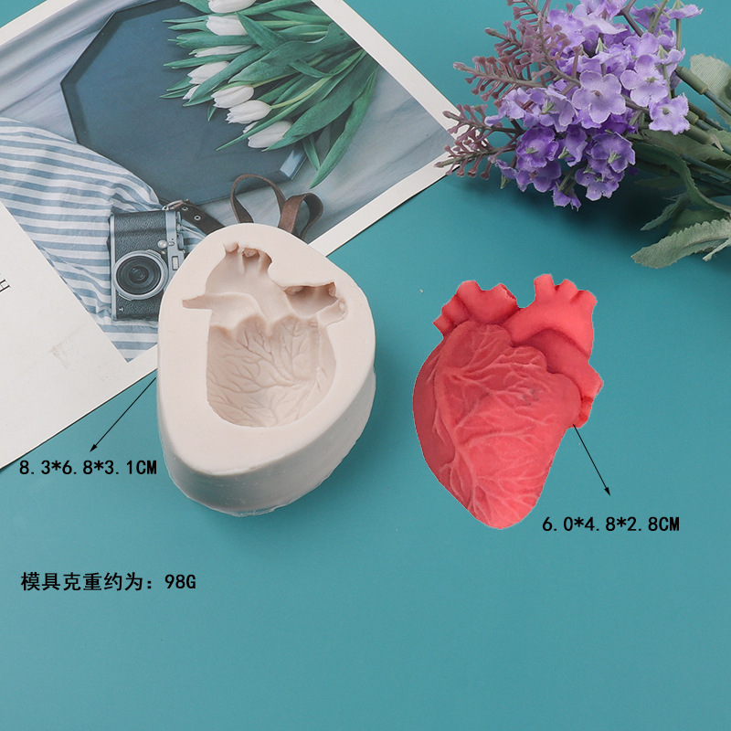 DIY人間の心臓型シリコンキャンドル型　クリエイティブ3Dハ - Soap Making Diy Kit のレビューと価格