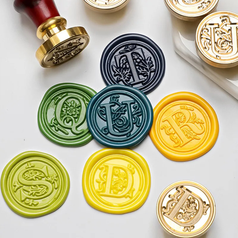 1セット26文字A-Zワックスシールスタンプ、木製ハンドル付 - Soap Stamp Custom のレビューと価格