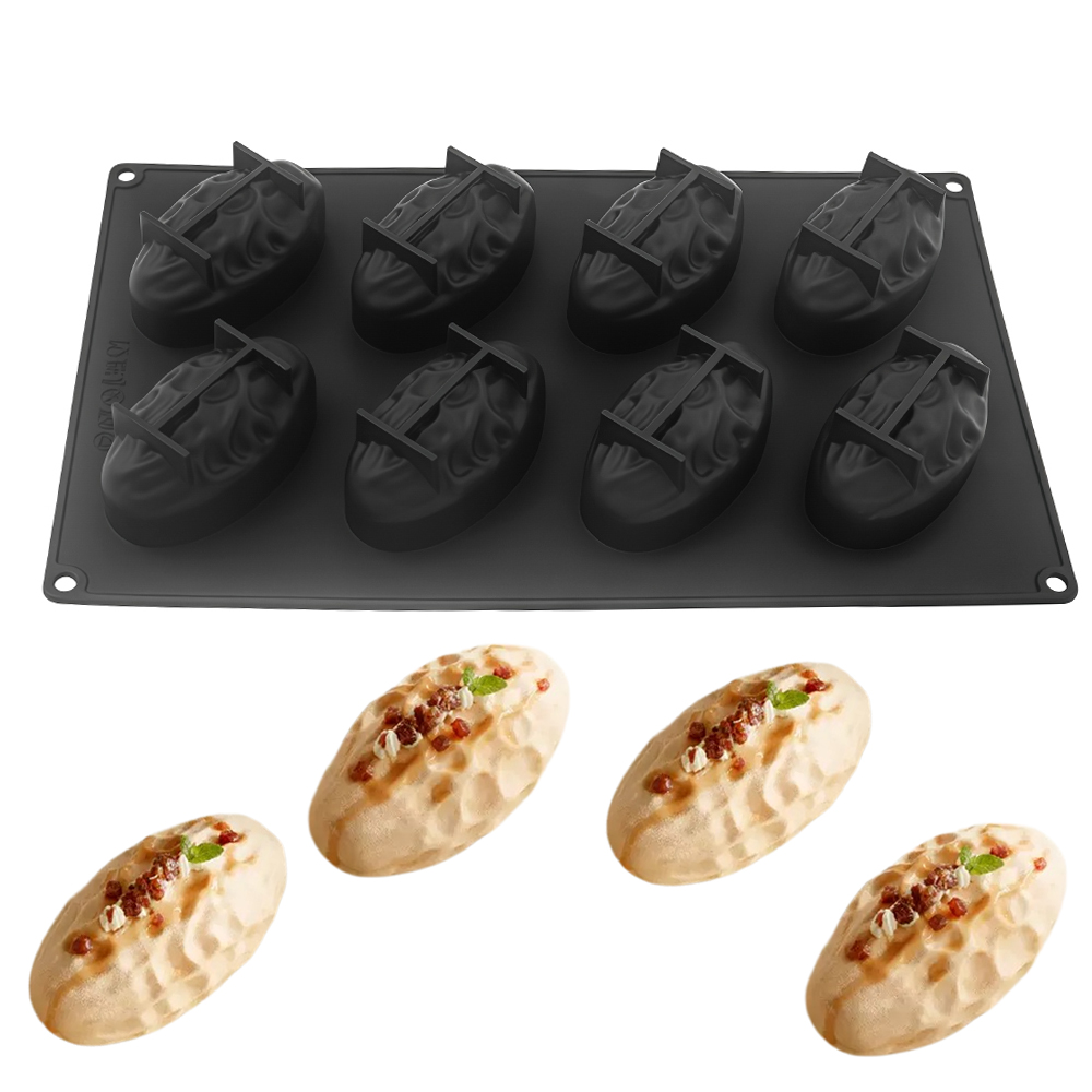 3または8セルのナツメヤシ型食品グレードシリコンムースケーキ - Soap Mold Silicone Loaf のレビューと価格
