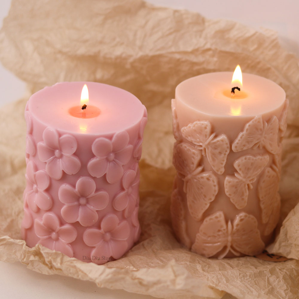 花蝶柱状シリコーンキャンドルモールド DIY 波石鹸樹脂石膏 - Soap Making Home のレビューと価格