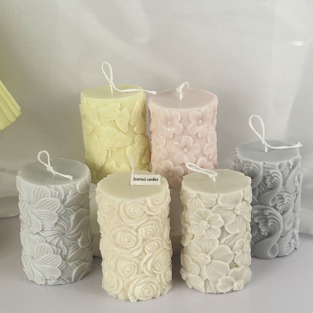 花蝶柱状シリコーンキャンドルモールド DIY 波石鹸樹脂石膏 - Soap Making Home のレビューと価格