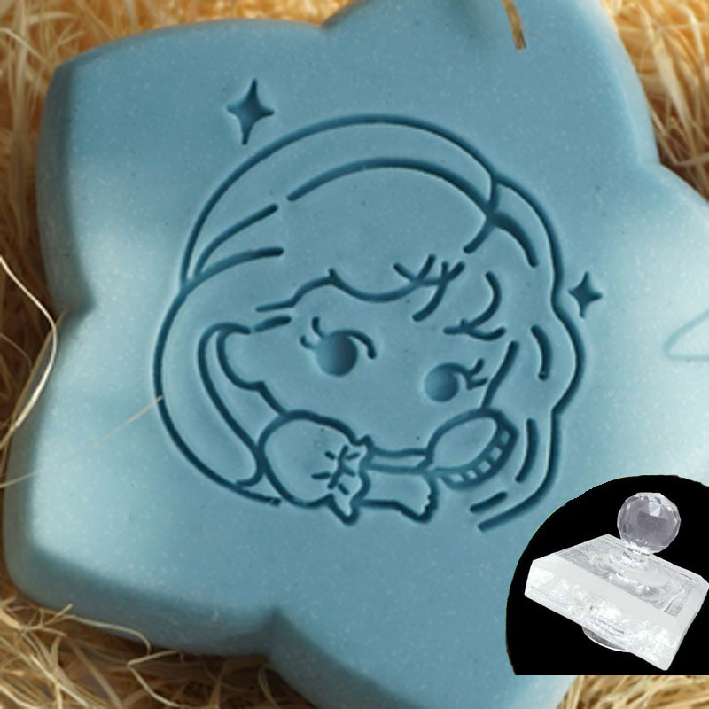 手作りの透明アクリル石鹸スタンプ,かわいい女の子の櫛のパター - Soap Making Websites のレビューと価格