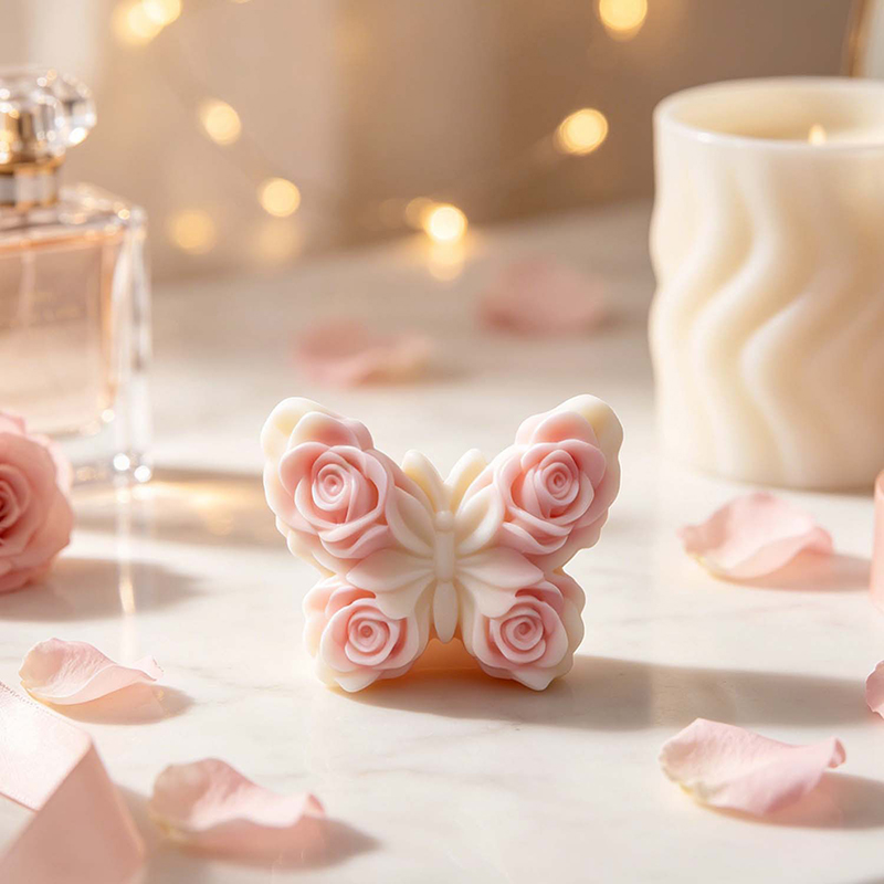 ローズバタフライキャンドルシリコンモールド DIY 花蝶手作 - Soap Making Molds のレビューと価格