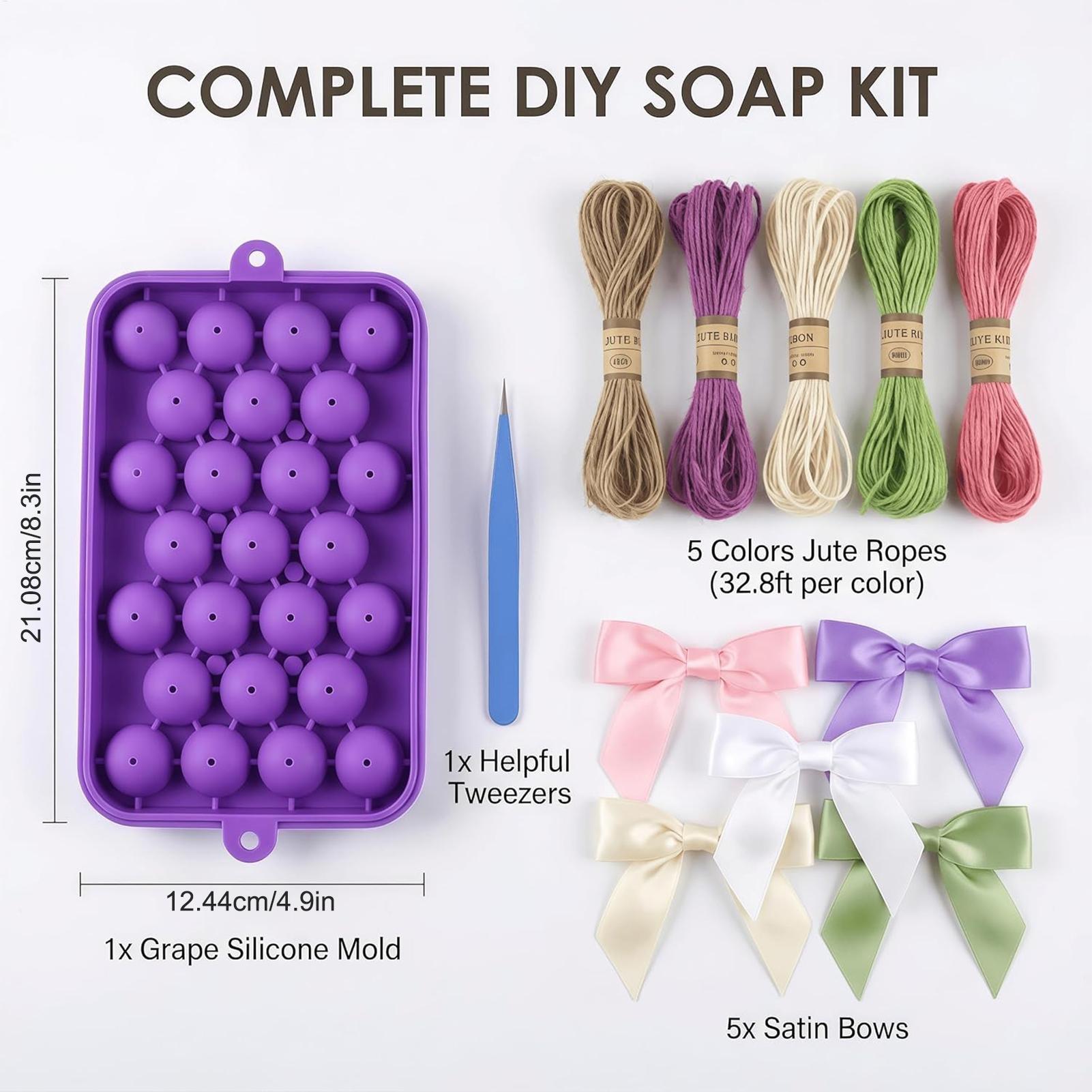 グレープソープモールド 簡単に取り外せる食品グレードのクラフ - Soap Making Diy Kit のレビューと価格