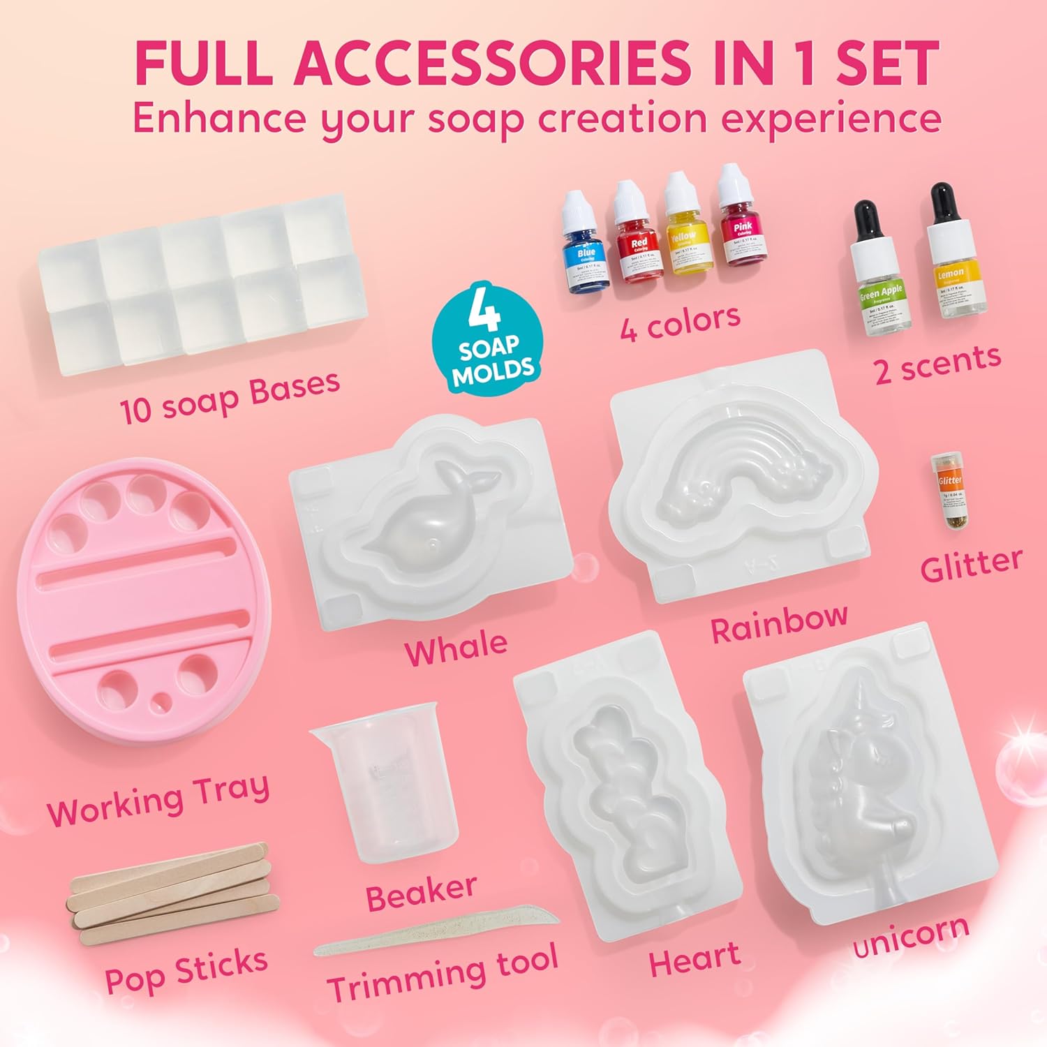 JOYFY ユニコーン石鹸作りキット 女の子向け工作 DIY - Soap Making Ideas のレビューと価格