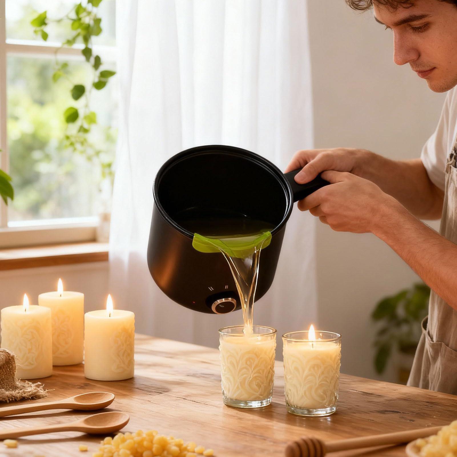 キャンドルワックス溶解ポット 1.5L 大型ステンレス製電気 - Soap Making Ideas のレビューと価格