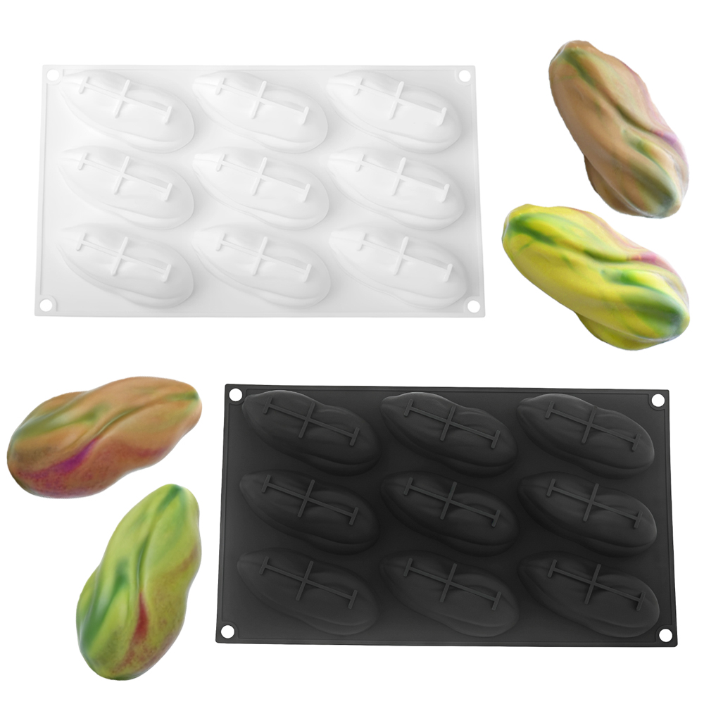ピスタチオデザイン 1、4、9セルシリコンチョコレート型 食 - Soap Mold Silicone Loaf のレビューと価格