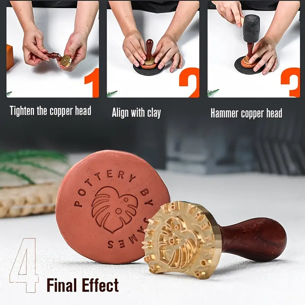 10種類の模様入りパーソナライズクレイスタンプ - カスタマ - Soap Stamp Custom のレビューと価格