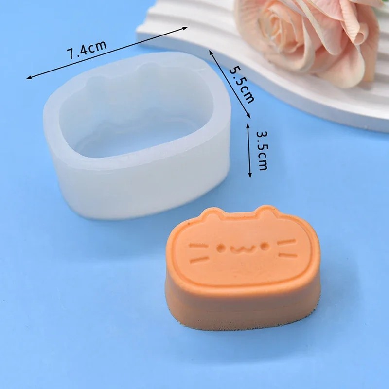新しいデザイン1個入り猫型チーズケーキシリコンモールド、DI - Soap Making Game のレビューと価格