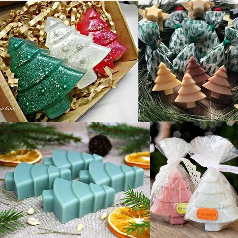 クリスマスツリーシリコンモールド、石鹸作り用品、3Dクリスマ - Soap Making Websites のレビューと価格