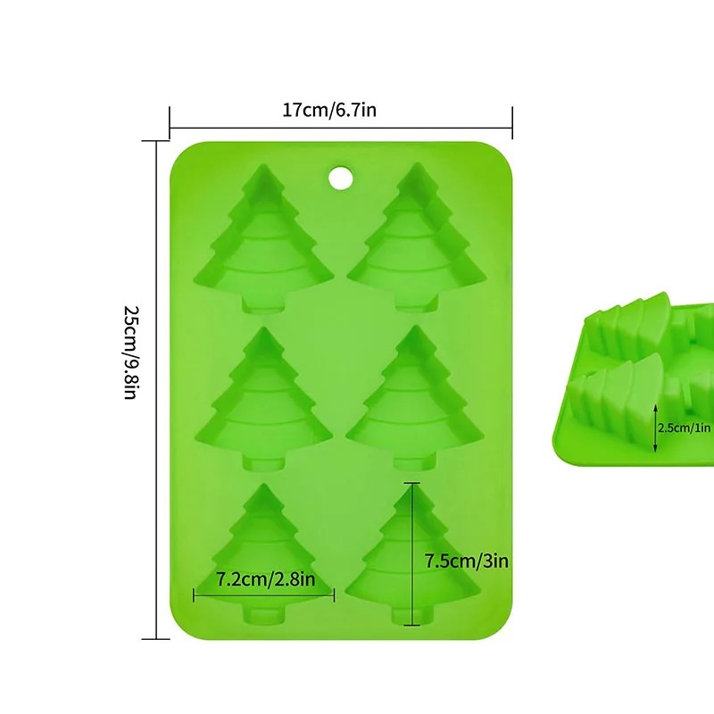 クリスマスツリーシリコンモールド、石鹸作り用品、3Dクリスマ - Soap Making Websites のレビューと価格