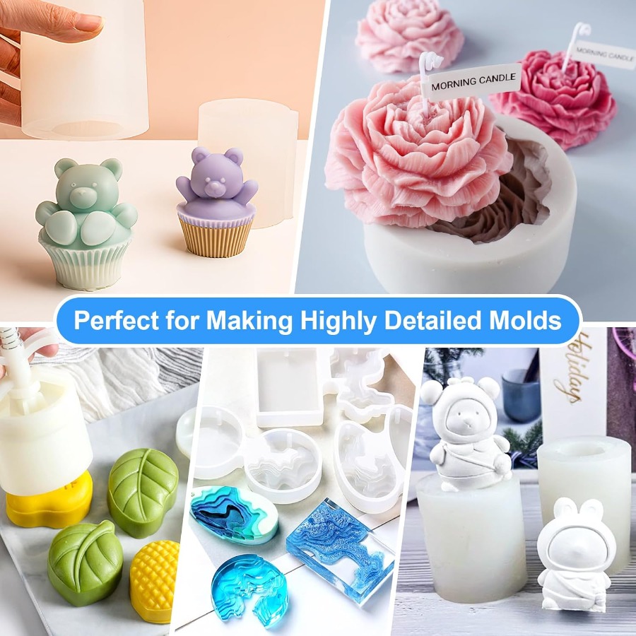 シリコンモールド作成キット、38.8オンス 15A弾性液体シ - Soap Making Molds のレビューと価格